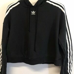 Adidas M Original Cropped Hoodie Trefoil 3 Stripe